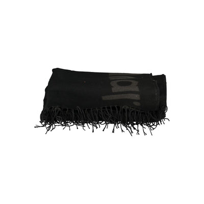 Desigual Chic Contrast Detail Poncho in Timeless Black