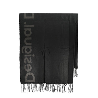 Desigual Chic Contrast Detail Poncho in Timeless Black