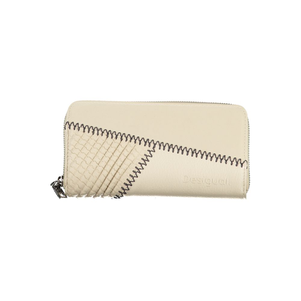Desigual Beige Chic Wallet with Contrasting Accents