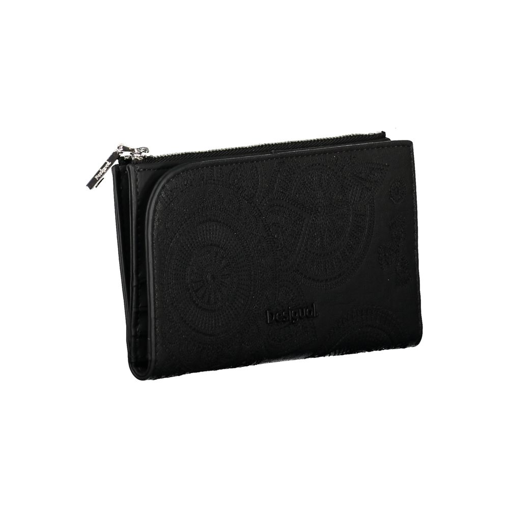 Desigual Chic Black Dual Compartment Wallet