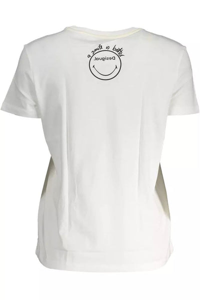 Desigual White Cotton Tops & T-Shirt