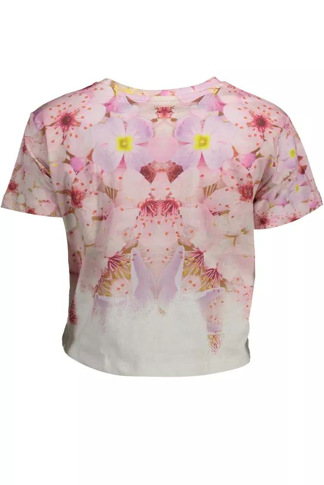Desigual Pink Cotton Tops & T-Shirt