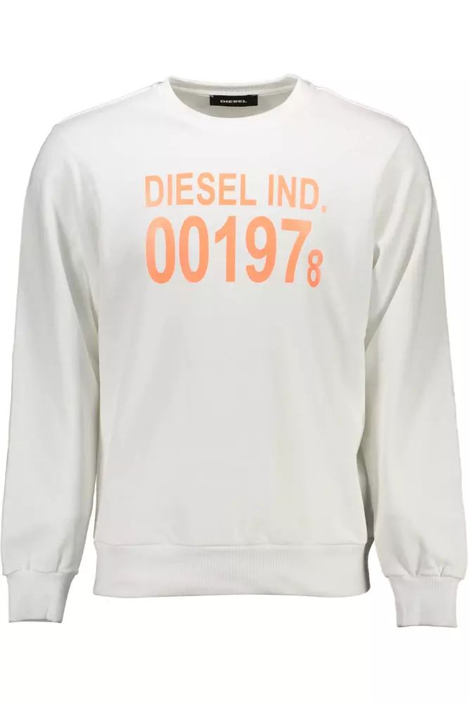 Diesel White Cotton Sweater