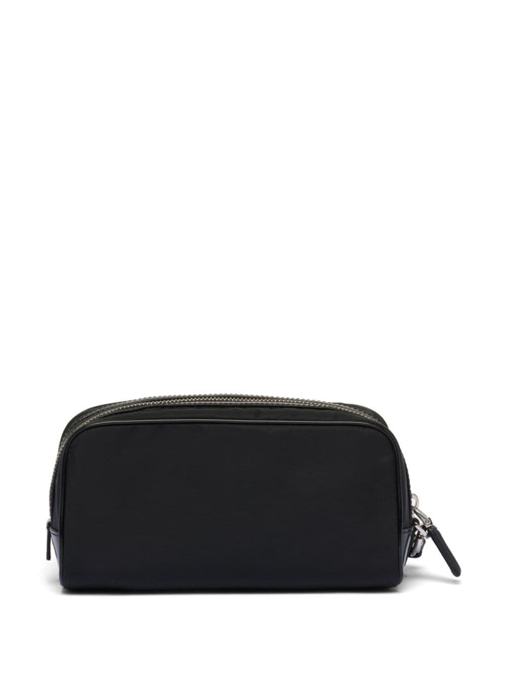 logo-plaque zipped wash bag-1