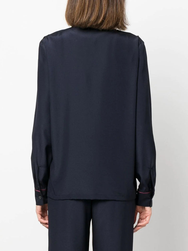 PAROSH seam-detail button-up shirt-3