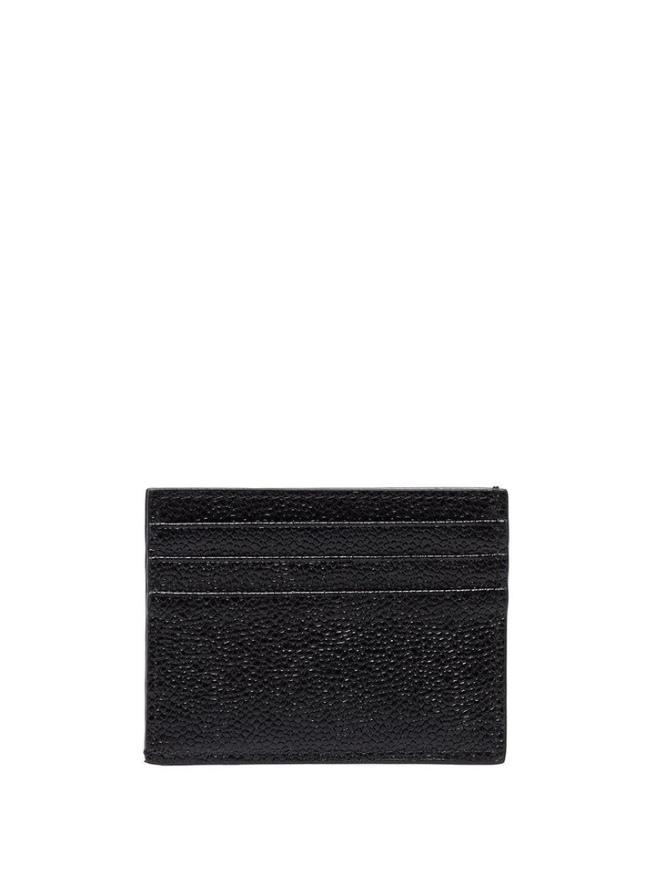 SINGLE CARD HOLDER W/NOTE COMPARTMENT IN PEBBLE GRAIN LEATHER-1