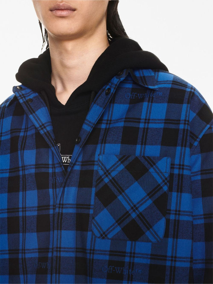 OFF-WHITE checked flannel shirt-4