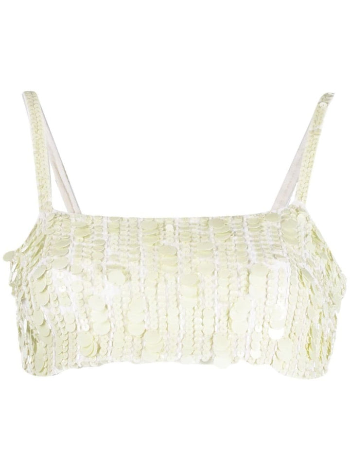 PAROSH sequin-embellished crop top-1