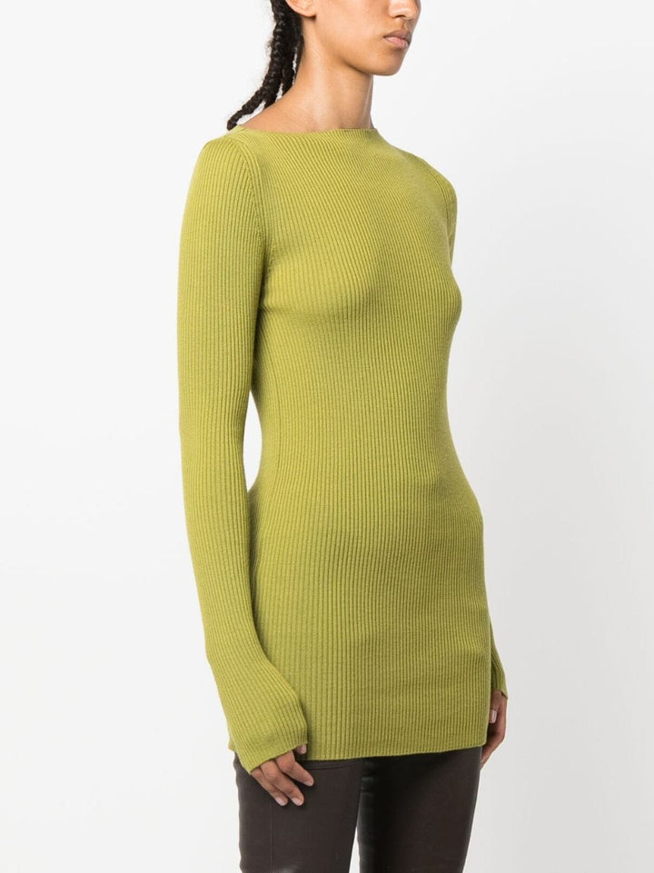 RICK OWENS cut-out ribbed jumper-3