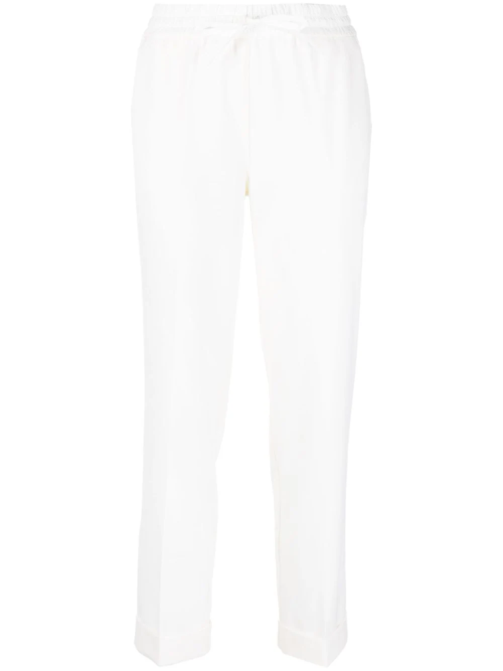 PAROSH drawstring straight-leg trousers-0