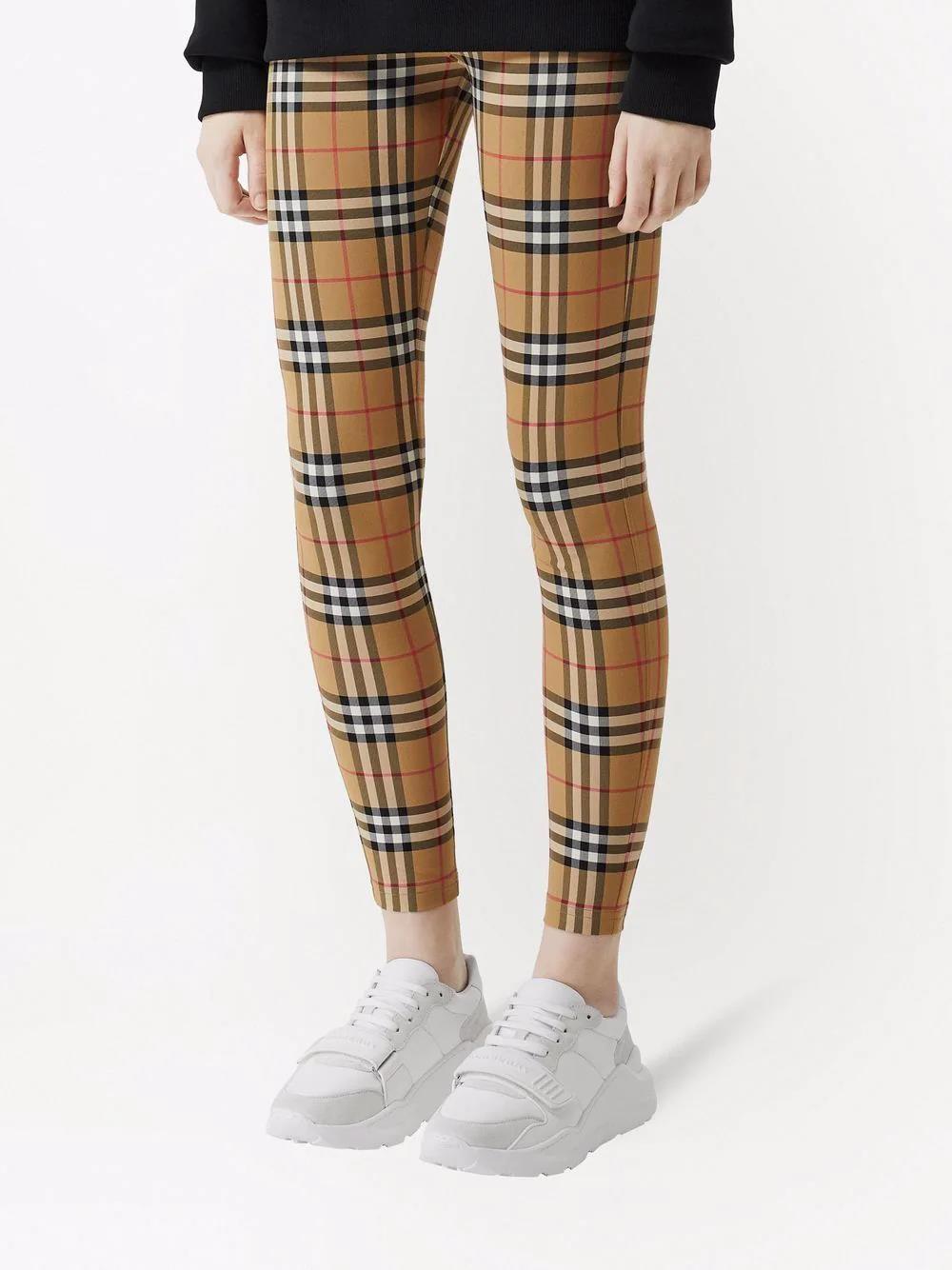 vintage check leggings-2