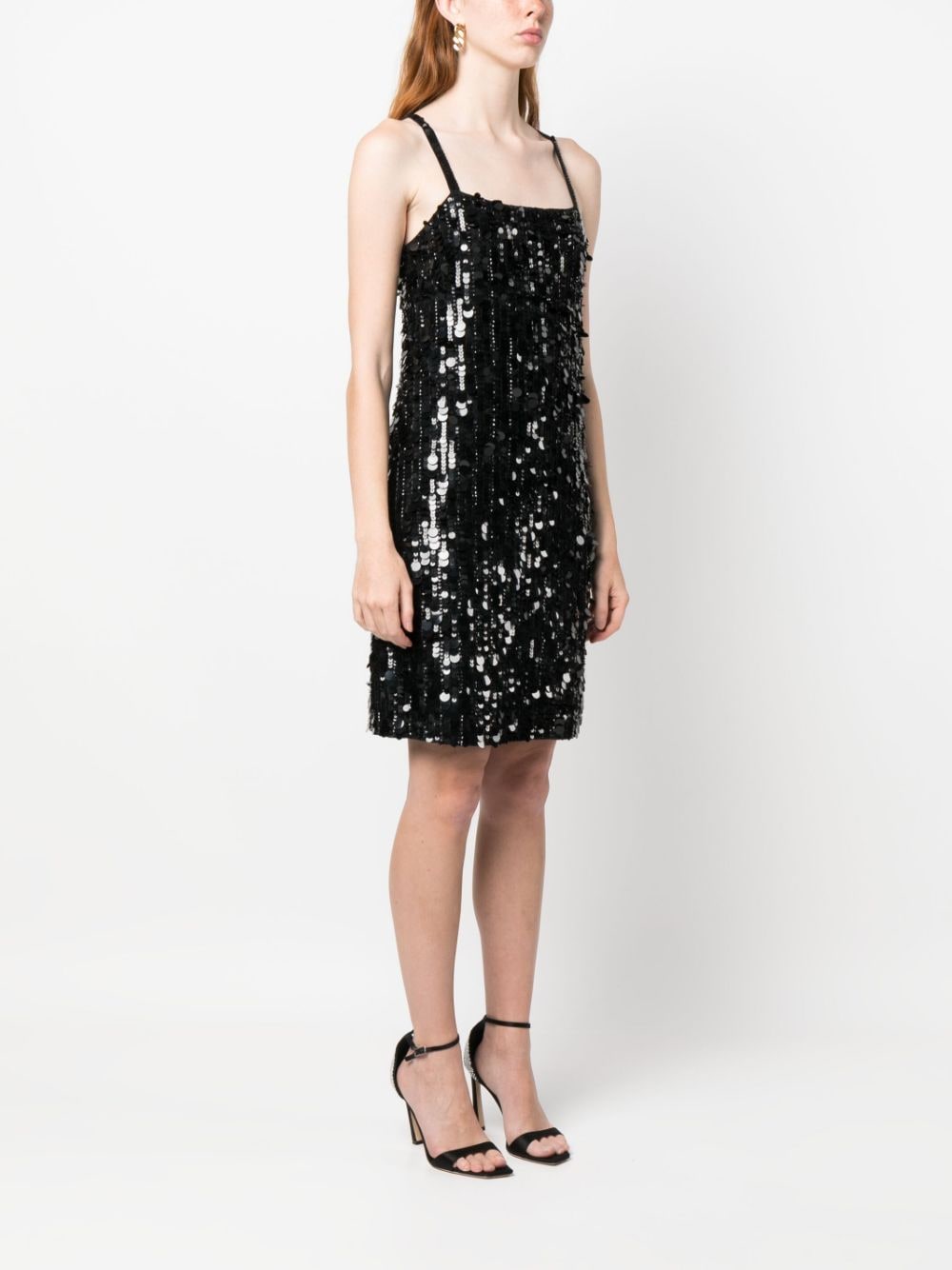 PAROSH sequined sleeveless minidress-3