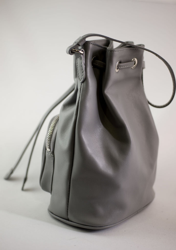 LA ROSE leather satchel bag black-30