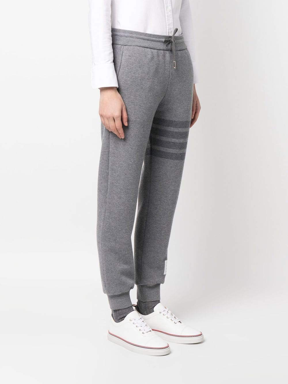 THOM BROWNE knitted side-stripe track pants-2