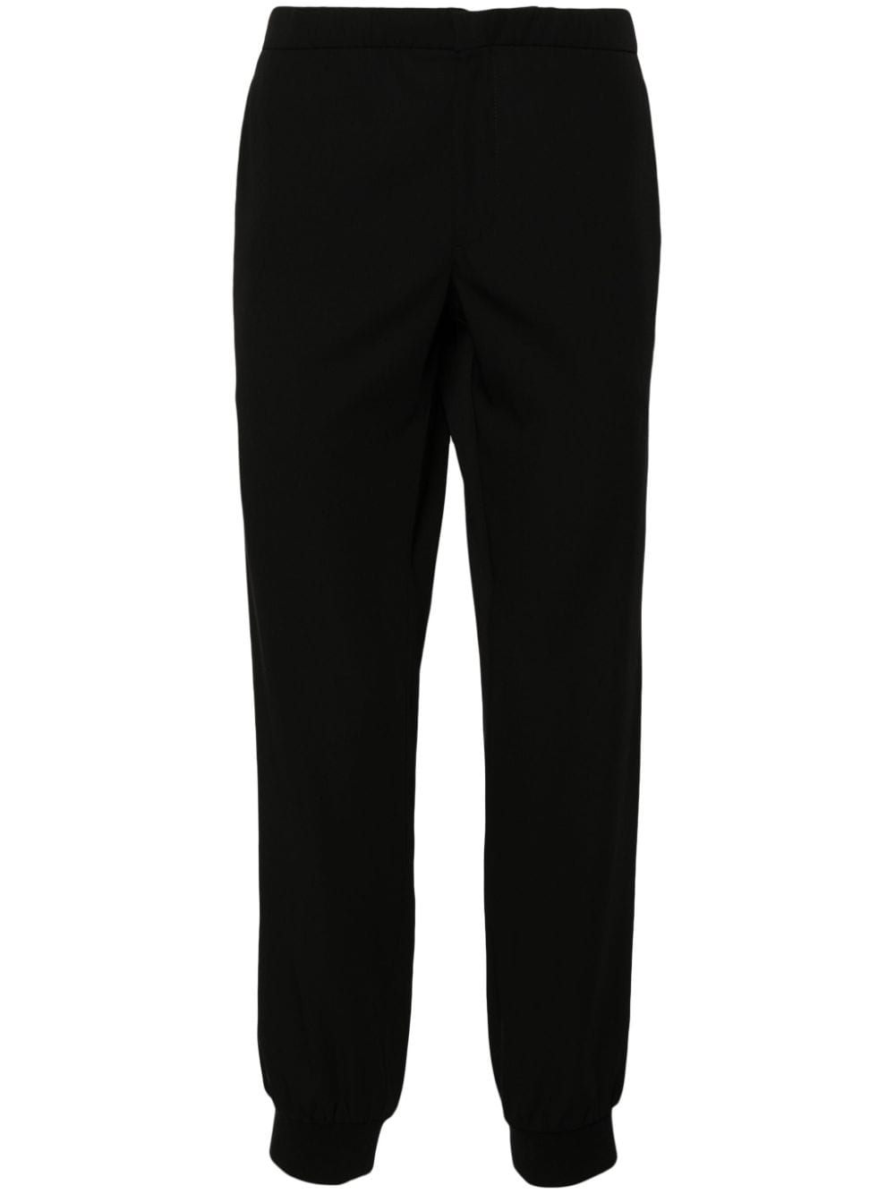 drawstring-waist tapered trousers-0