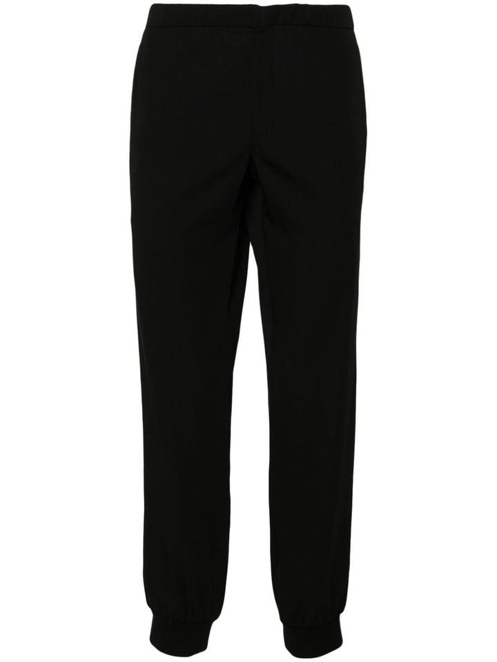 drawstring-waist tapered trousers-0