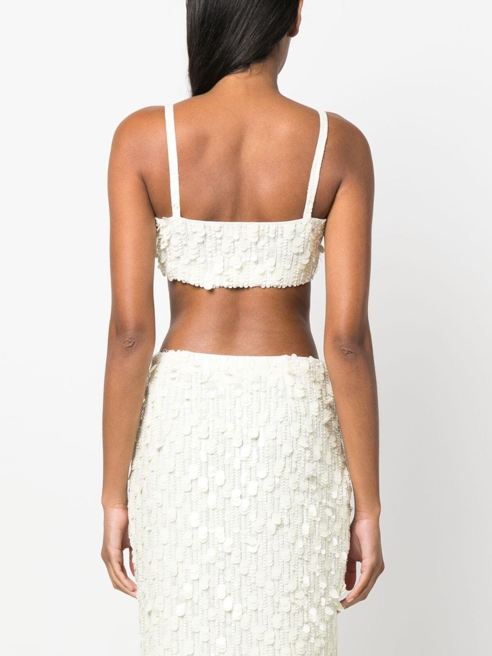 PAROSH sequin-embellished crop top-5