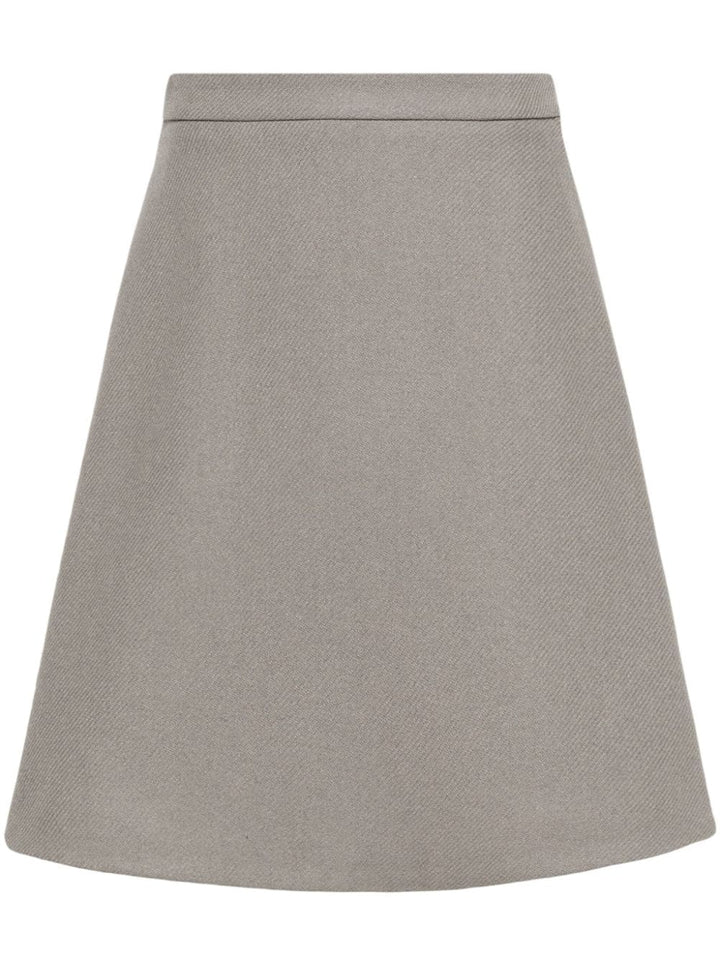 viring-wool blend A-line skirt-0