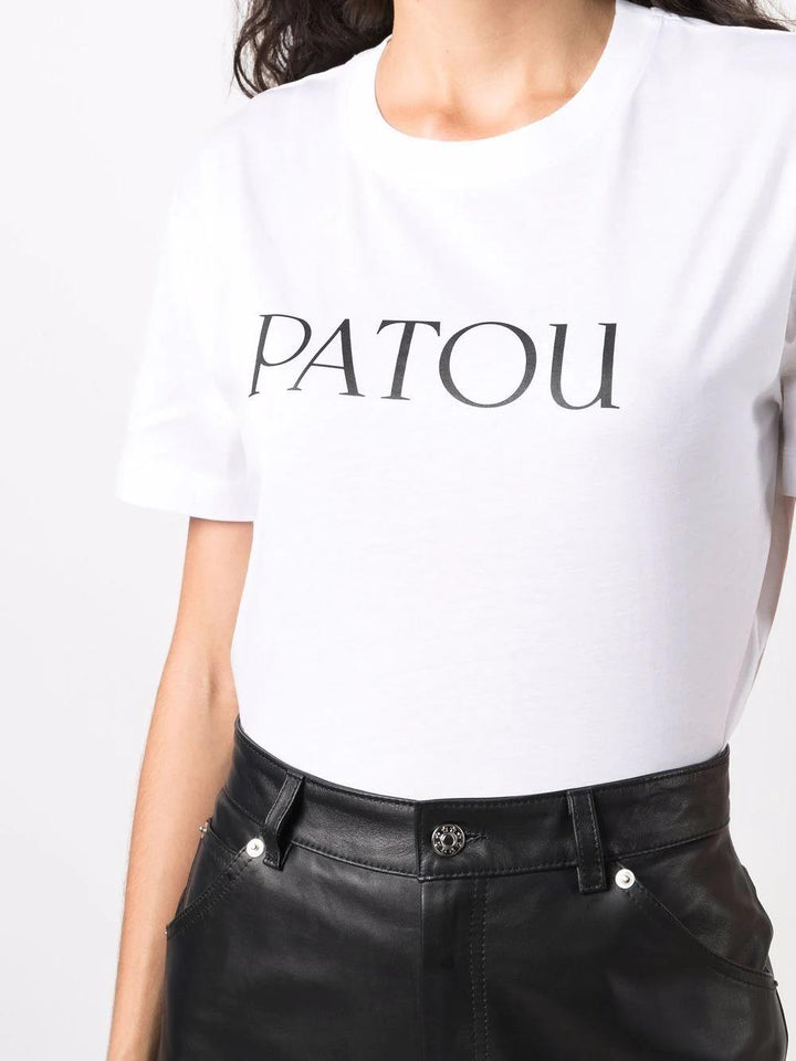 PATOU logo-print organic cotton T-shirt-25