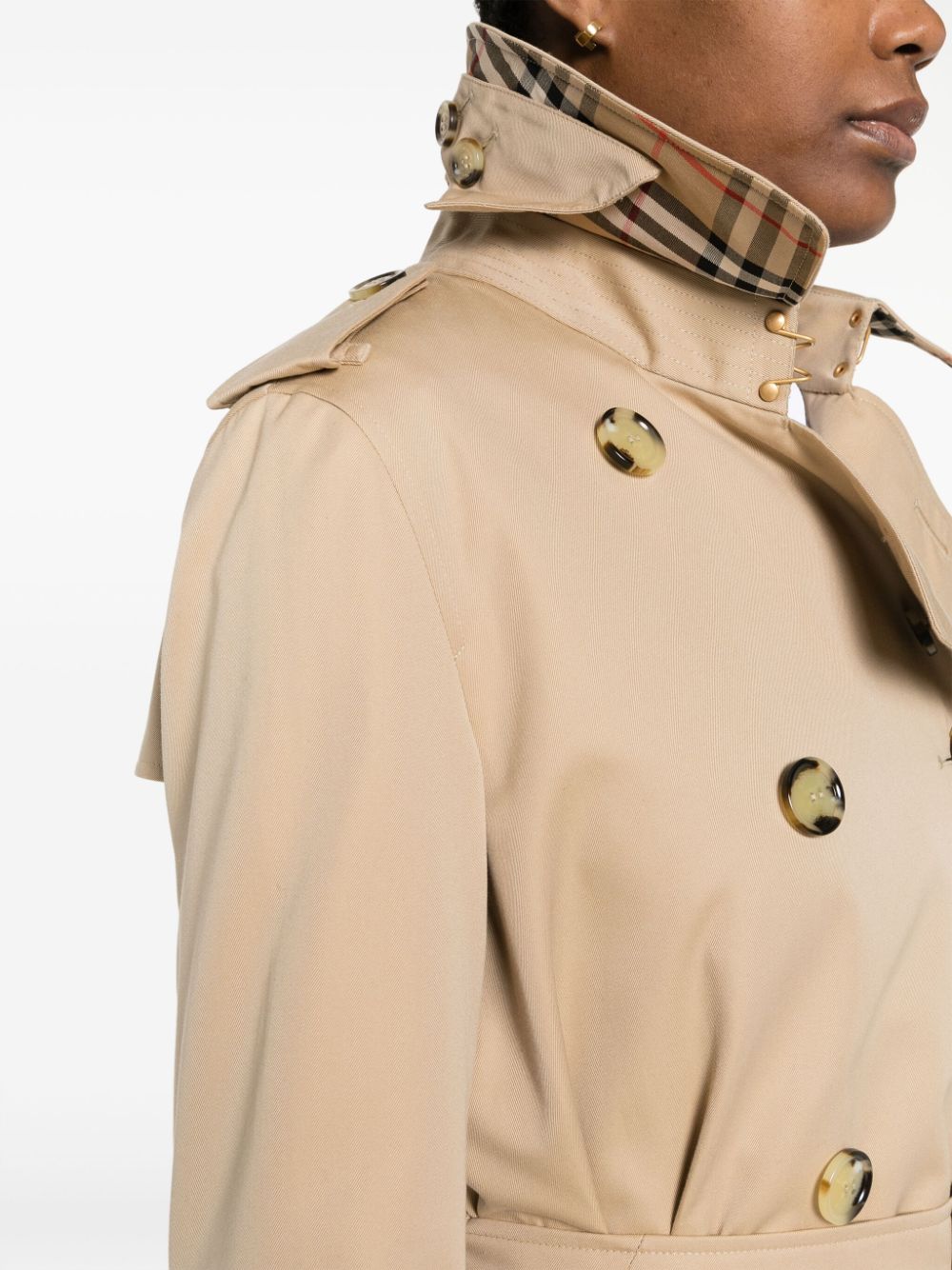 Short Kensington Heritage cotton trench coat-4