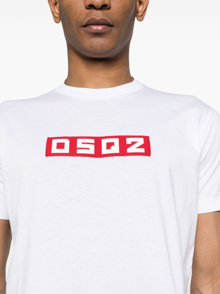 DSQ2 logo-appliqué T-shirt-4