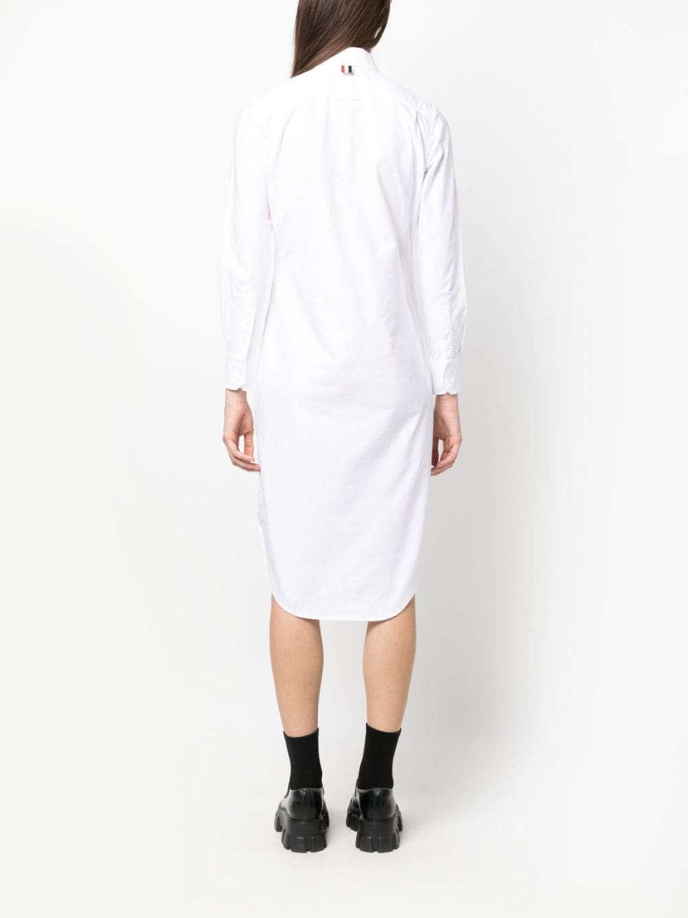 logo-patch cotton shirtdress-3