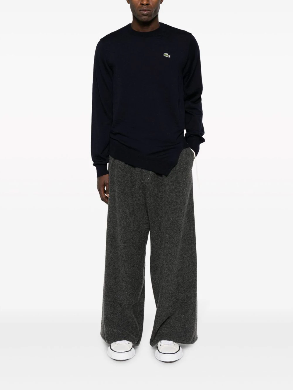x Lacoste logo-patch wool jumper-4