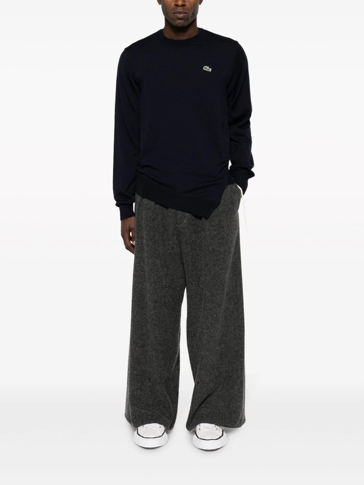 x Lacoste logo-patch wool jumper-4