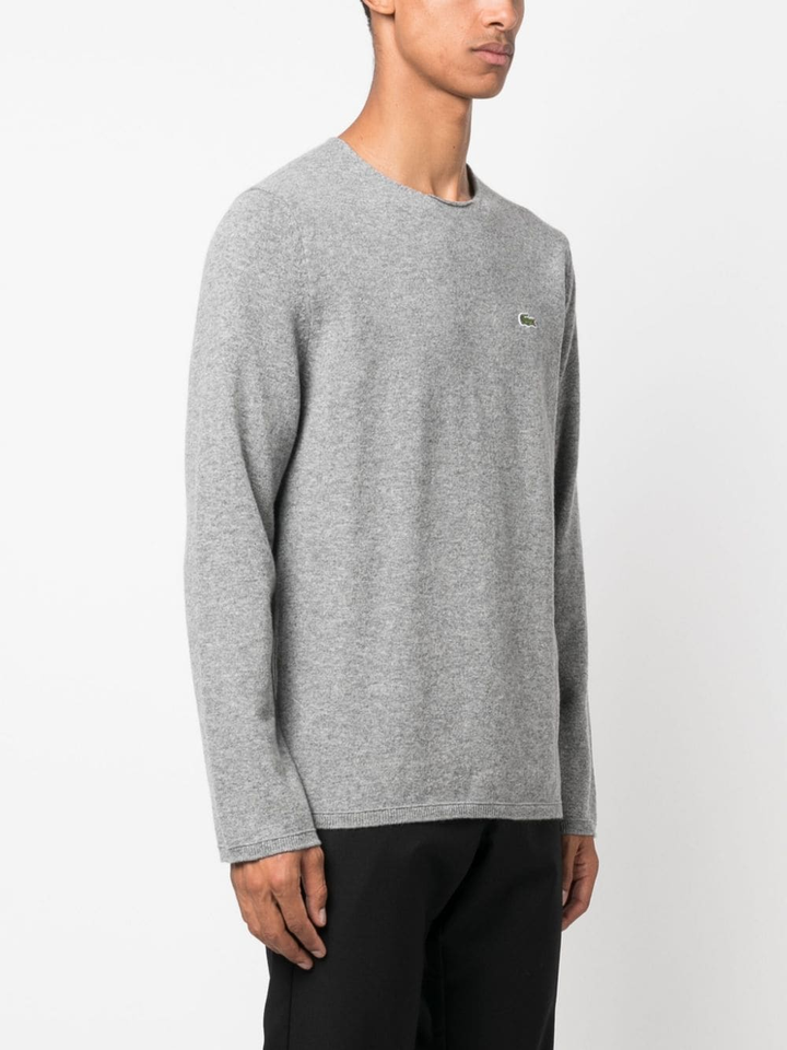 intarsia-knit logo wool jumper-5