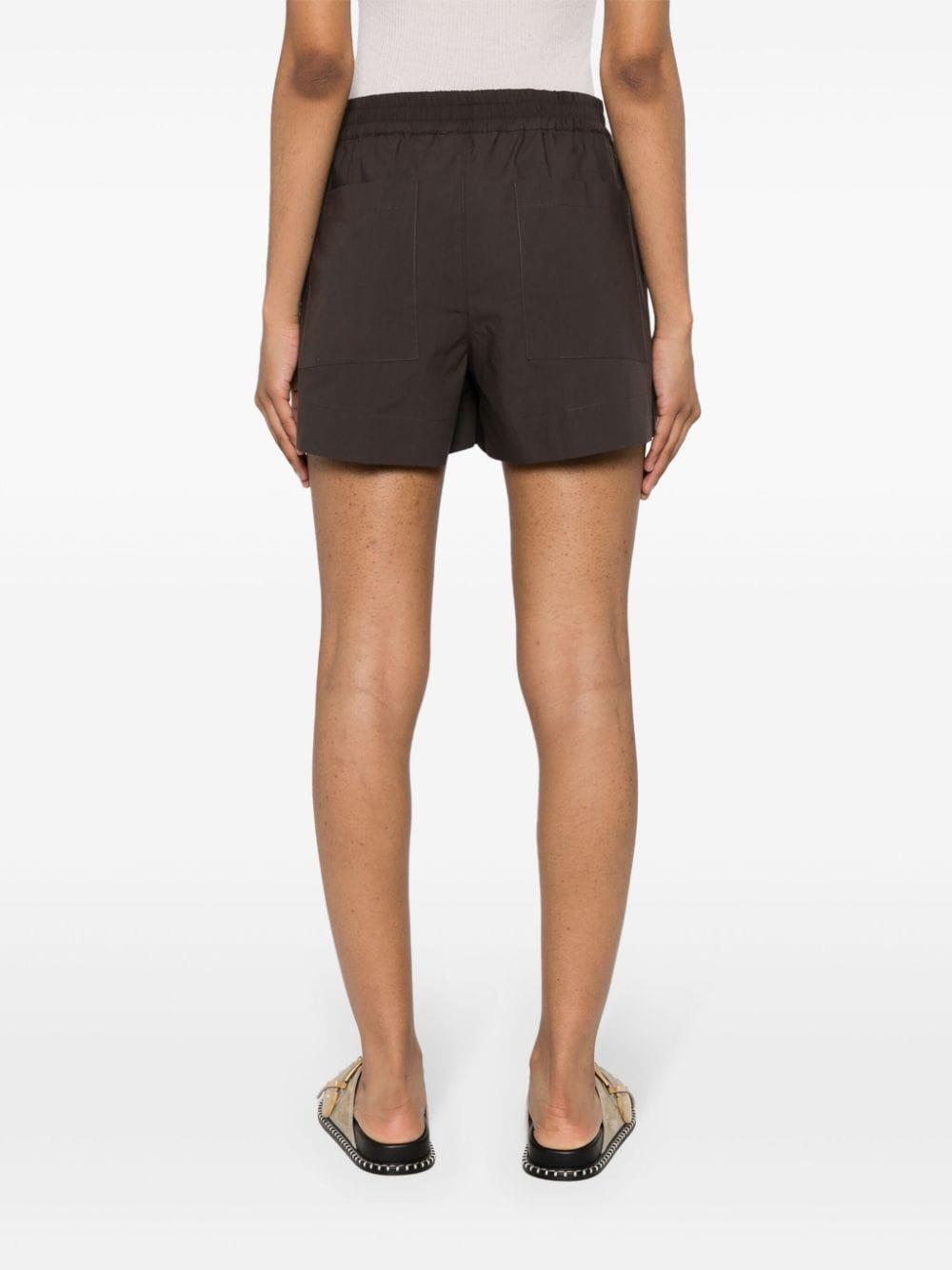 elasticated-waist cotton shorts-9