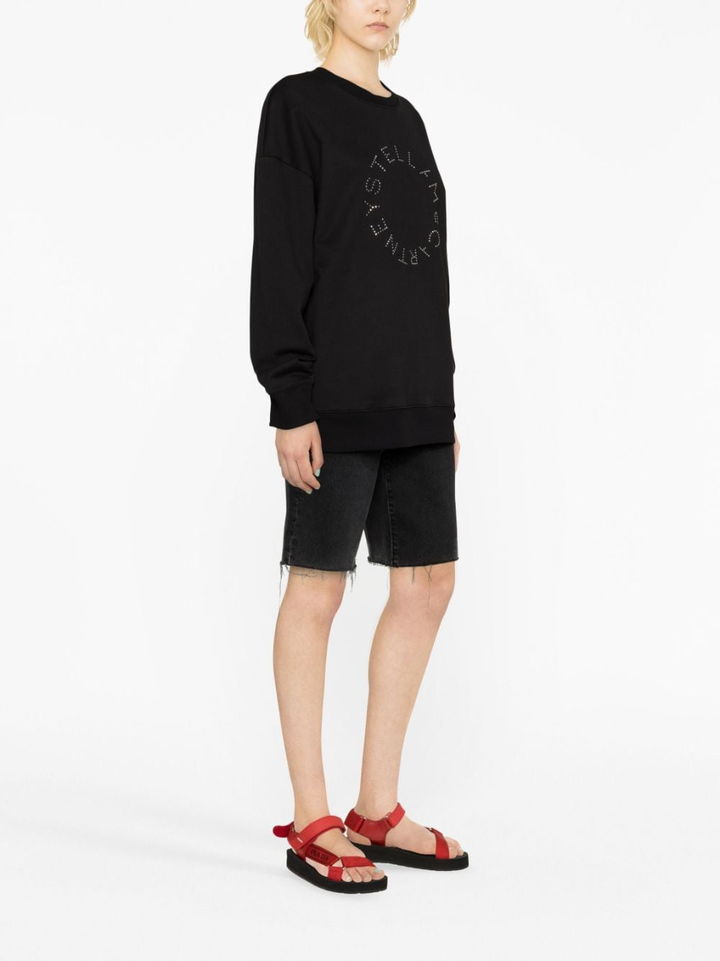 STELLA McCARTNEY rhinestone-embellished logo sweatshirt-6