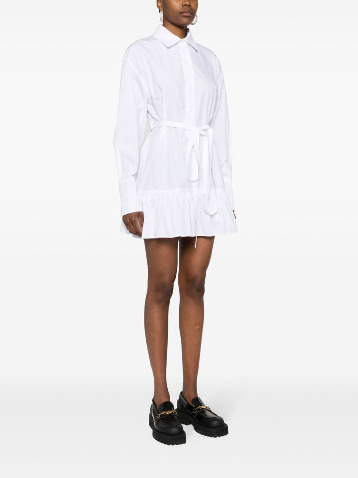 ruffled mini shirt dress-6