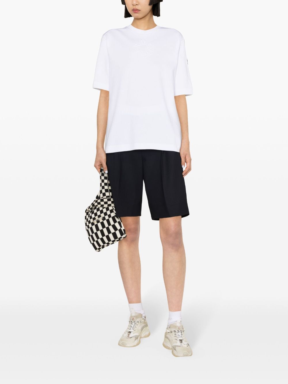 embossed-logo cotton T-shirt-2