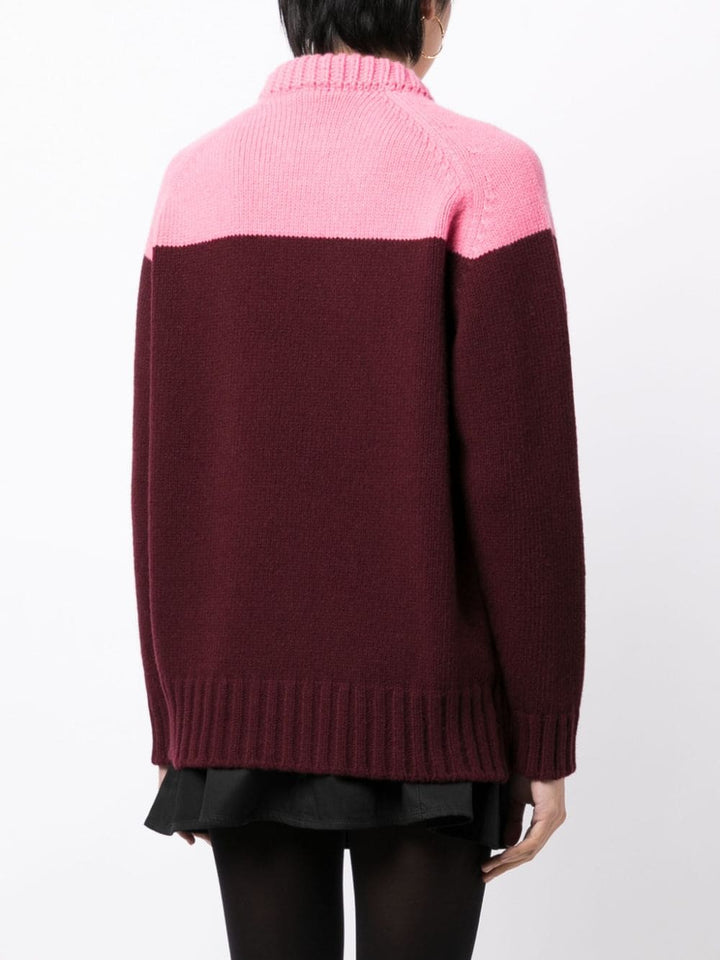 PATOU merino-blend colour-block jumper-6