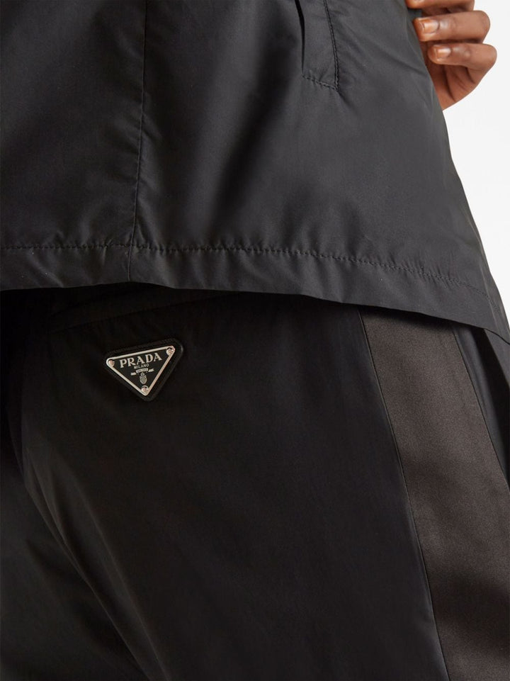 triangle-logo silk track pants-4