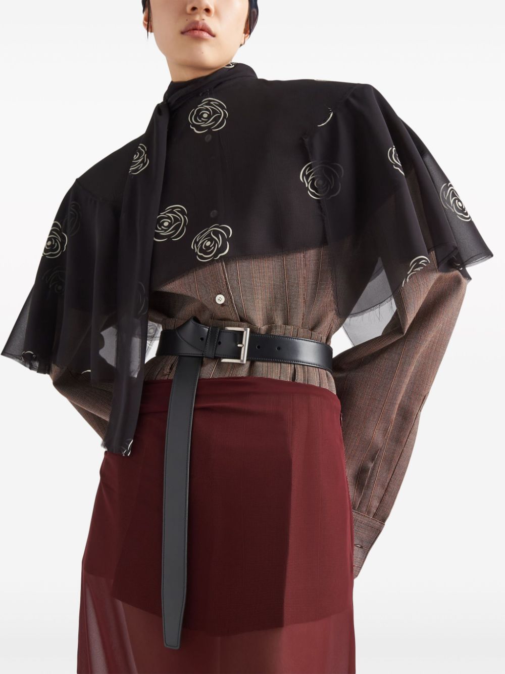 buckled leather belt-1