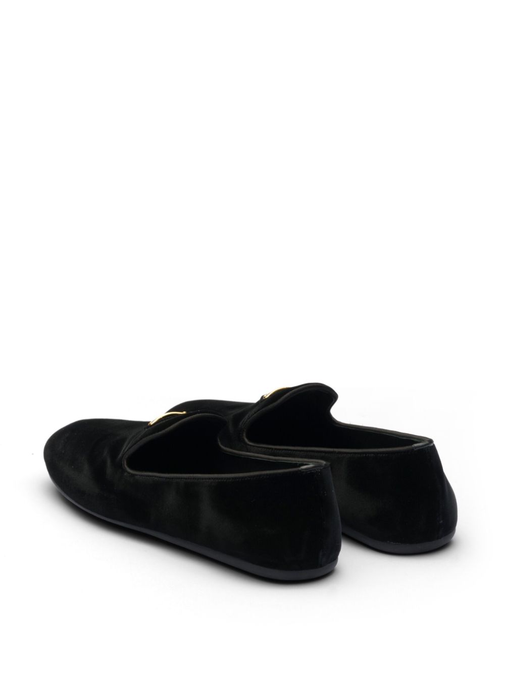 triangle-logo velvet loafers-2