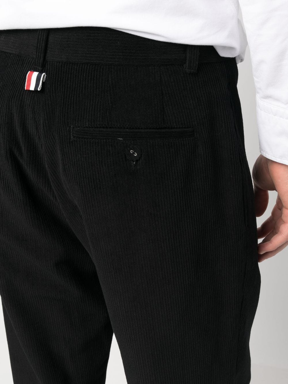 THOM BROWNE UNCONSTRUCTED STRAIGHT LEG SINGLE WELT POCKET TROUSER IN CORDUROY-13