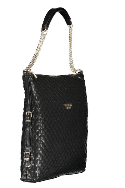 Guess Jeans Chic Two-Chain Black Shoulder Bag