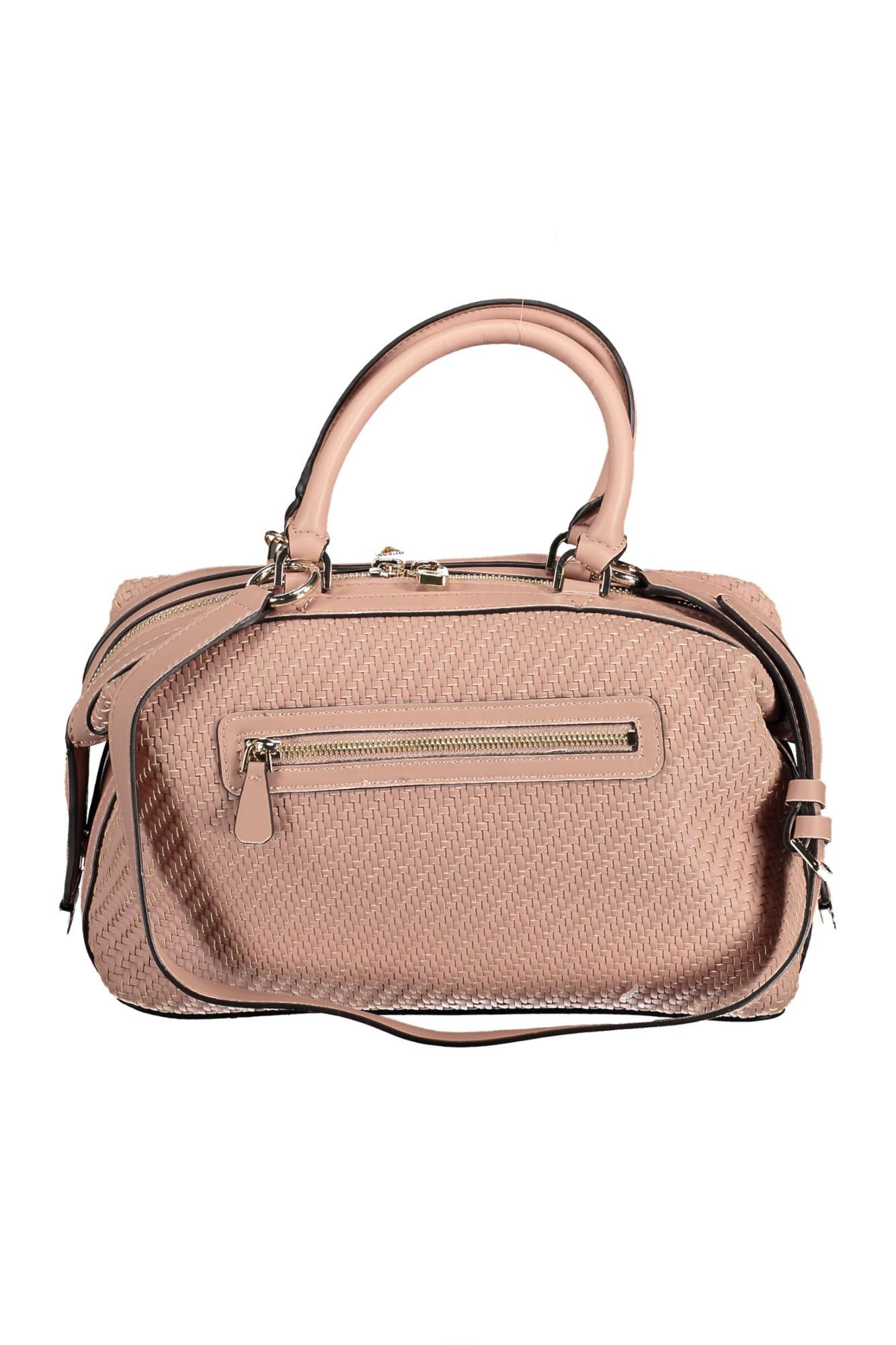Guess Jeans Chic Pink Satchel with Contrasting Details