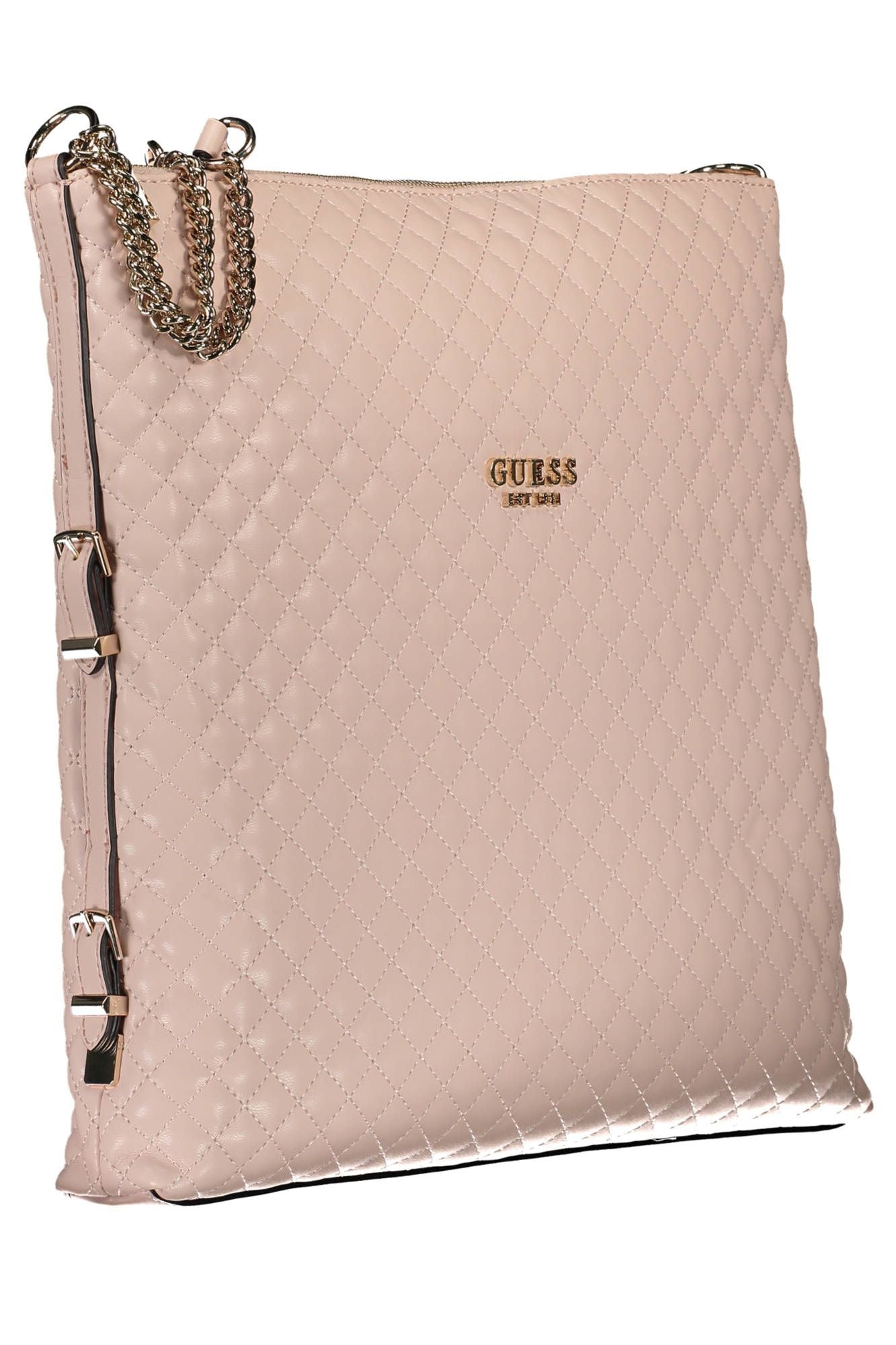 Guess Jeans Chic Pink Polyurethane Chain-Handle Shoulder Bag
