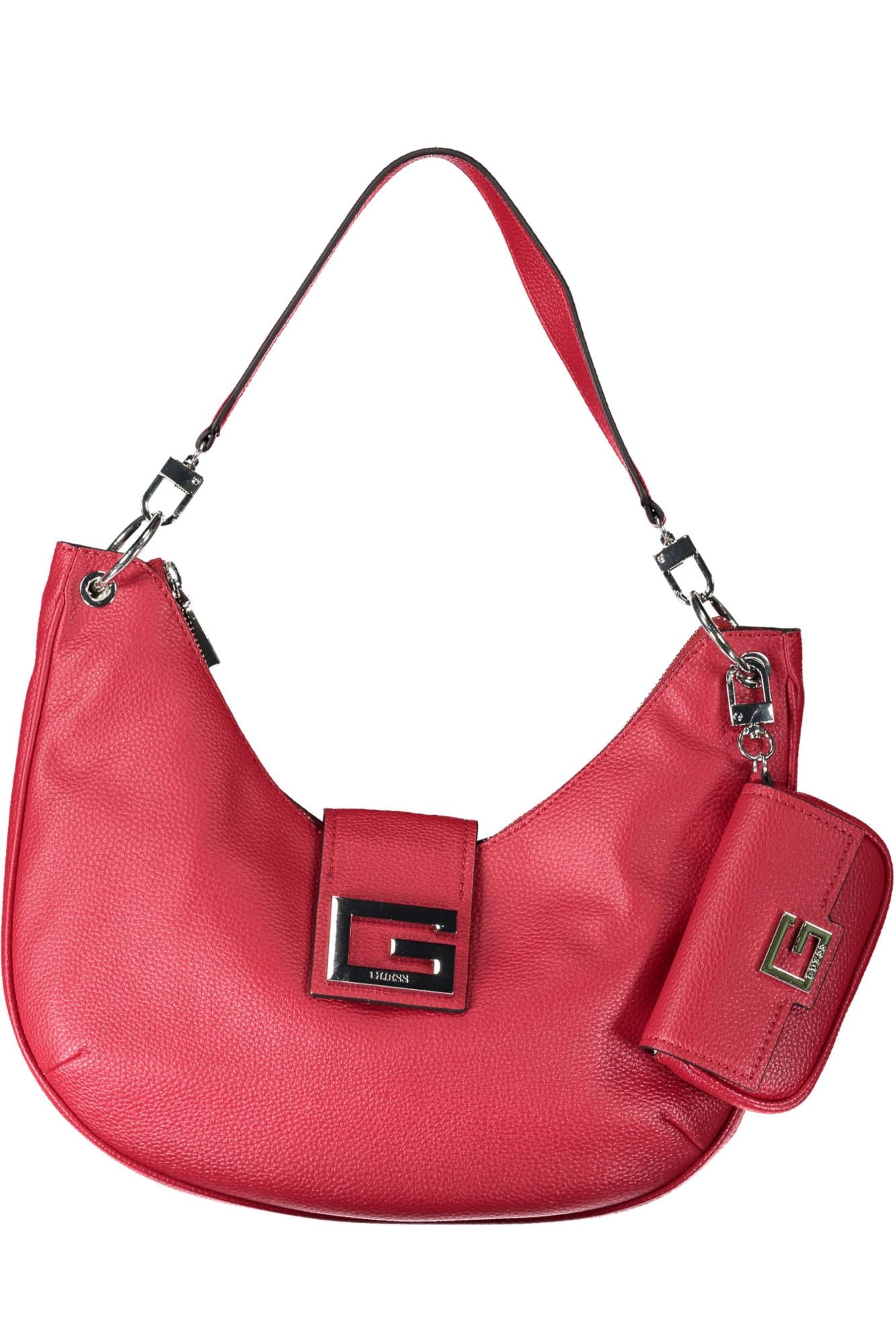 Guess Jeans Chic Red Guess Polyurethane Handbag with Coin Purse