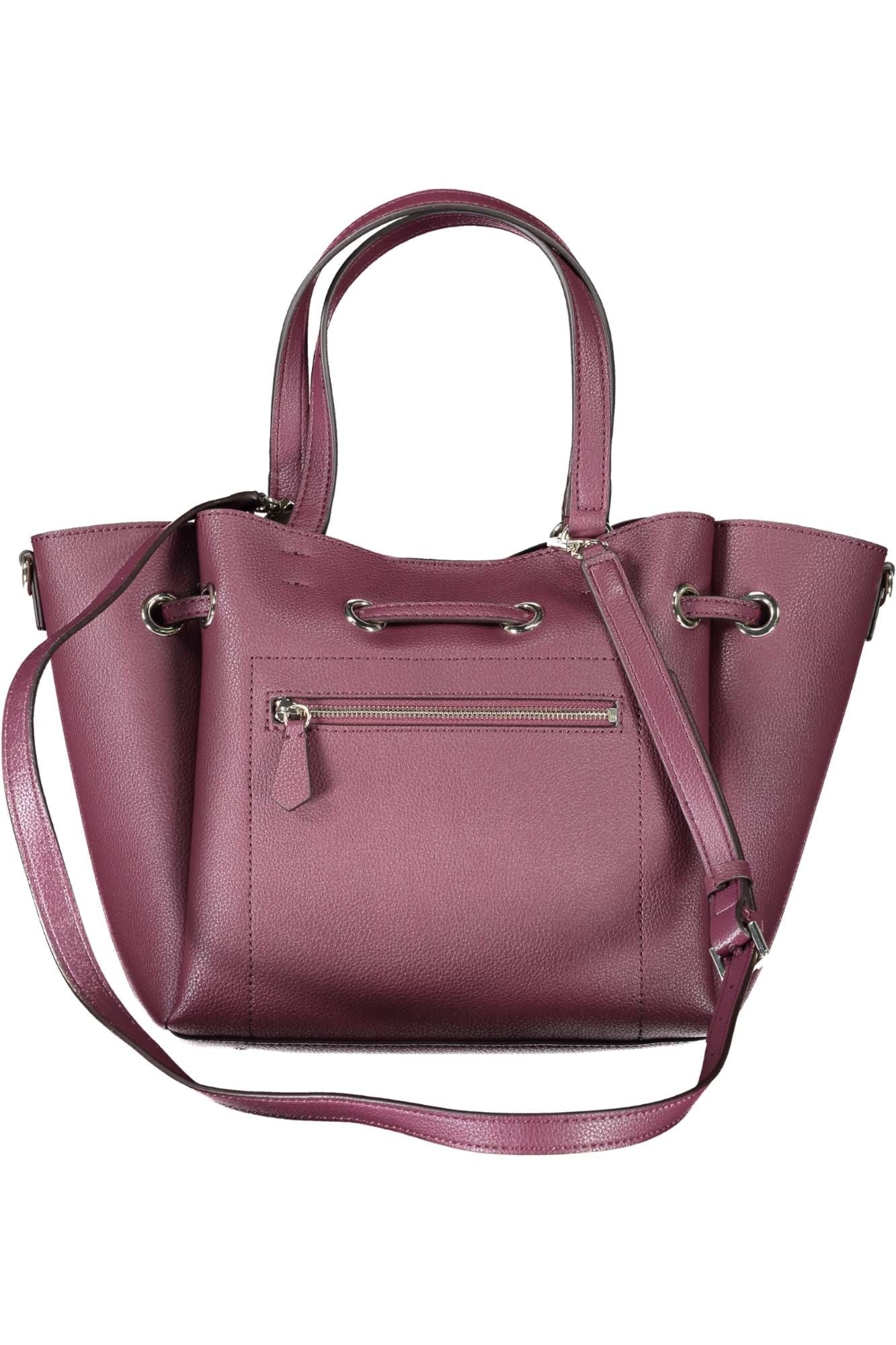 Guess Jeans Elegant Purple Handbag with Versatile Straps