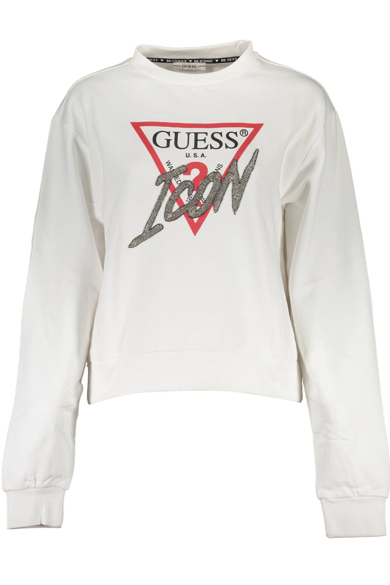 Guess Jeans White Cotton Sweater