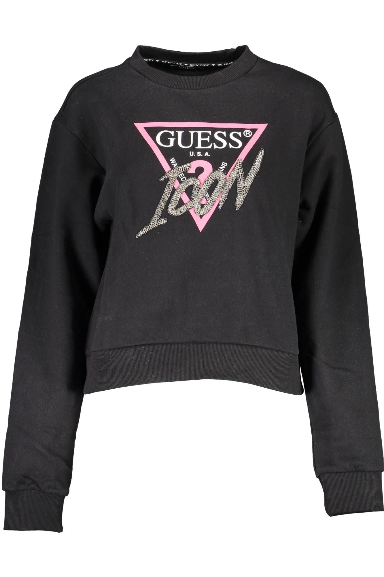 Guess Jeans Black Cotton Sweater