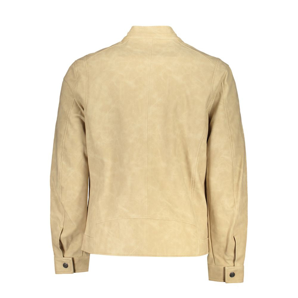 Guess Jeans Chic Beige Long Sleeve Sports Jacket
