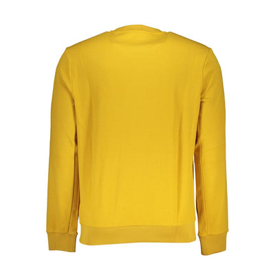 Guess Jeans Sleek Yellow Slim Fit Crew Neck Sweater