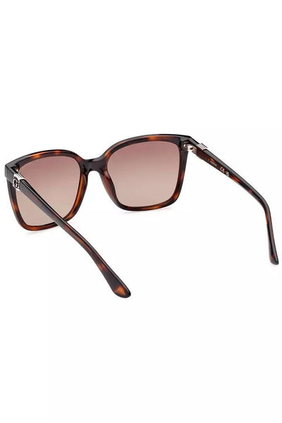 Guess Jeans Chic Brown Square Frame Sunglasses