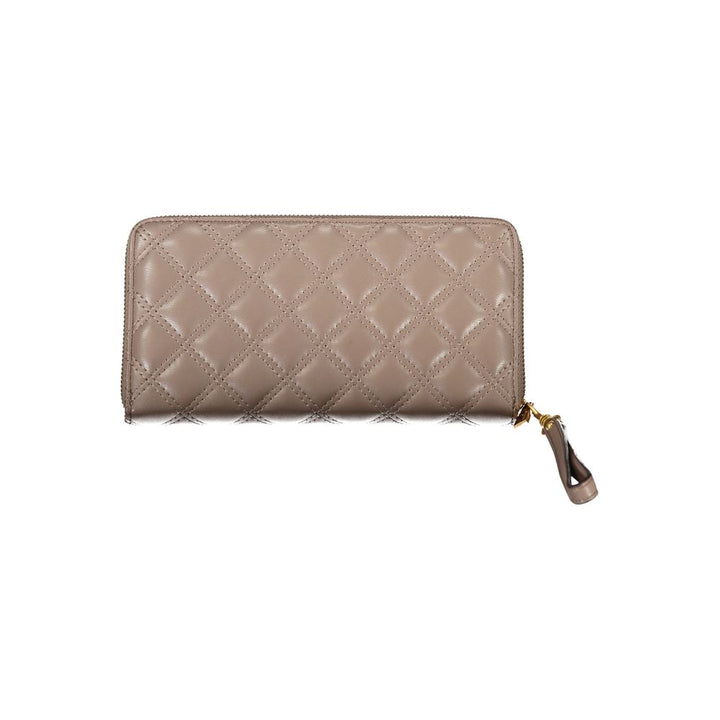 Guess Jeans Elegant Beige Zip Wallet with Chic Detailing
