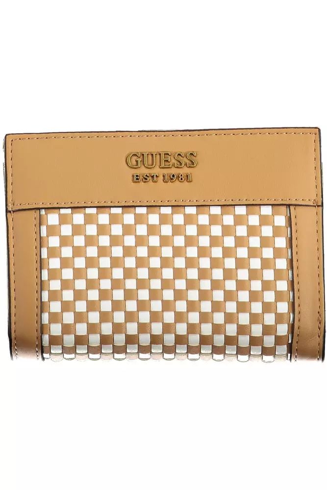 Guess Jeans Elegant Brown Compact Wallet with Secure Closure